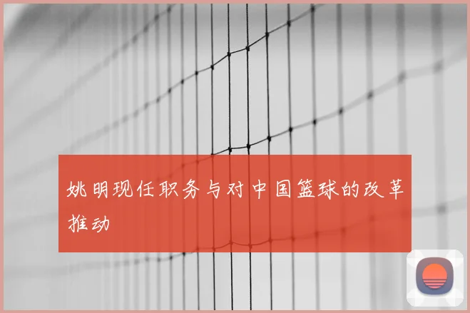 姚明现任职务与对中国篮球的改革推动